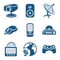 Blue icon set 21 Royalty Free Stock Photo