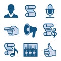 Blue icon set 31