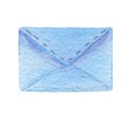 Blue icon sheet of paper letter in an envelope. sketch for blogs