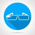 Blue icon for smart glasses Royalty Free Stock Photo