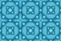 Blue icy art with seamless abstract tile pattern Royalty Free Stock Photo