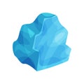 Blue icy cliff, iceberg vector Illustration Royalty Free Stock Photo