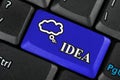 Blue Idea icon button Royalty Free Stock Photo