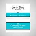 Blue Stripe & White , Blue professional visiting card for the business, visiting card design, White background