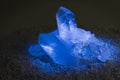 Blue illuminated crystal