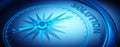 Blue transparent xray compass Solution Royalty Free Stock Photo