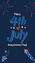 Blue Illustrated Independence Day Instagram Story