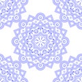 Blue Indian Vintage Ornament. Blue mandala Seamless pattern. Vector illustration .