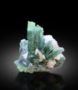 Blue indicolite tourmaline cluster from afghanistan Royalty Free Stock Photo