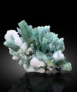 Blue indicolite tourmaline cluster from afghanistan Royalty Free Stock Photo