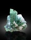 Blue indicolite tourmaline cluster from afghanistan Royalty Free Stock Photo