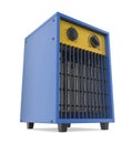 Blue industrial electric fan heater