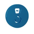 Blue Industrial hook icon isolated on transparent background. Crane hook icon.