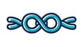 Blue Infinity Knot Symbol Vector Graphic, vector design Generative AI Royalty Free Stock Photo