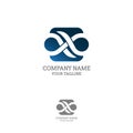 Blue Infinity logo design,Infinity Design Infinity logo Vector Logo template Royalty Free Stock Photo
