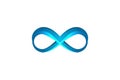 blue infinity logo Designs Inspiration Isolated on White Background. Royalty Free Stock Photo