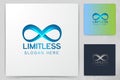 blue infinity logo Designs Inspiration Isolated on White Background Royalty Free Stock Photo