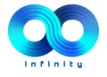 Blue infinity logo Royalty Free Stock Photo
