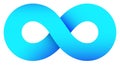 Blue infinity loop Royalty Free Stock Photo