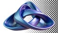 Blue infinity loop knot, endless symbol, interconnected design element png transparent image Generative AI Royalty Free Stock Photo