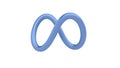 Blue infinity sign endless intro object 3d