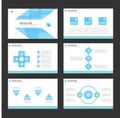 Blue Infographic elements icon presentation template flat design set for advertising marketing brochure flyer Royalty Free Stock Photo