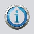 Blue Information Button for Game Interface Royalty Free Stock Photo