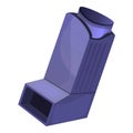 Blue inhaler icon, cartoon style Royalty Free Stock Photo