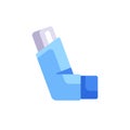 Blue inhaler vector illustration. Throat spray flat icon Royalty Free Stock Photo