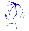 Blue Ink Blot Royalty Free Stock Photo