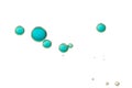 Blue ink bubbles Royalty Free Stock Photo