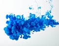 Blue Ink Cloud Explosion in Water Royalty Free Stock Photo