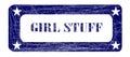 Blue Ink Stamp Girl Stuff