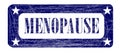 Blue Ink Stamp Menopause