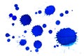 Blue inkblots Royalty Free Stock Photo