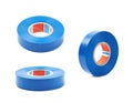 Blue insulating tape isolated Royalty Free Stock Photo