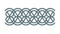 Blue Interlocking Chain Link Pattern Border, vector design Generative AI Royalty Free Stock Photo