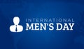 Blue International Men`s Day Background Banner