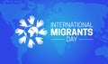 Blue International Migrants Day Background Illustration Royalty Free Stock Photo