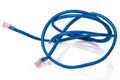 Blue internet cable Royalty Free Stock Photo