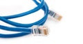 Blue internet cable Royalty Free Stock Photo