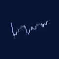 Blue Vector Candlesticks Investing Trading