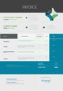 Blue Invoice template Royalty Free Stock Photo