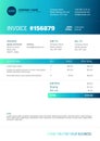 Blue invoice template Royalty Free Stock Photo