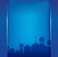 Blue Islamic Backgound. Blue Islamic Wallpaper with Ornament Royalty Free Stock Photo