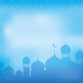 Blue Islamic Backgound. Blue Islamic Wallpaper with Ornament Royalty Free Stock Photo