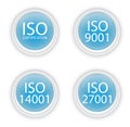 Blue iso buttons Royalty Free Stock Photo