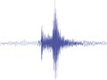 A blue isolated earthquake graph from a big earthquake Royalty Free Stock Photo