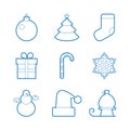 Set of happy new year icons.