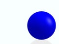 Blue isolated sphere